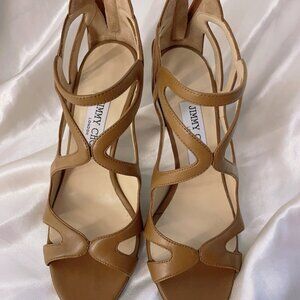 Jimmy Choo Nappa Leslie 85 Sandals (36)